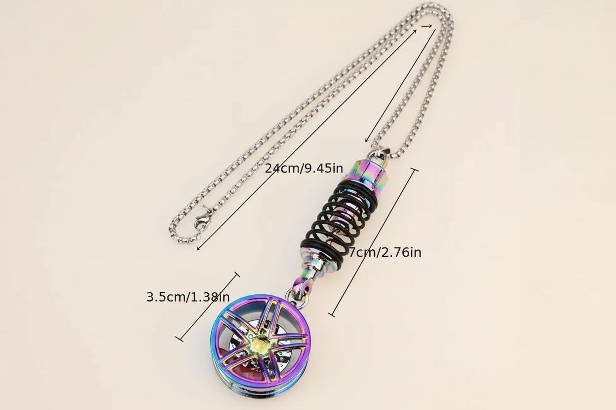 Spring & Wheel Pendant